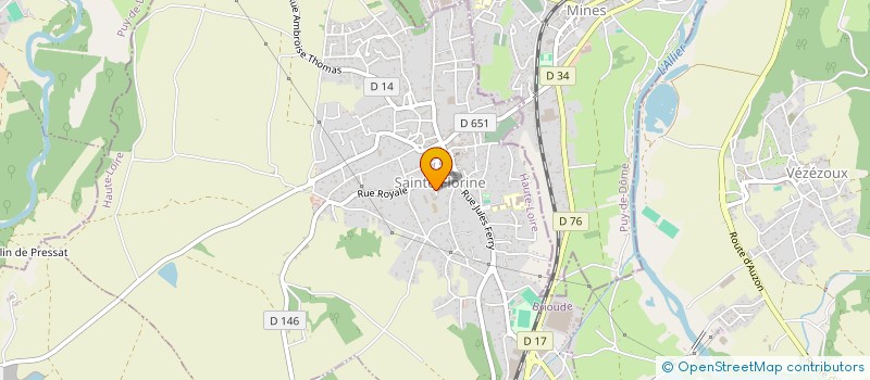 localisation de l'entreprise COLLEGE MARGUERITE THOMAS  SAINTE-FLORINE