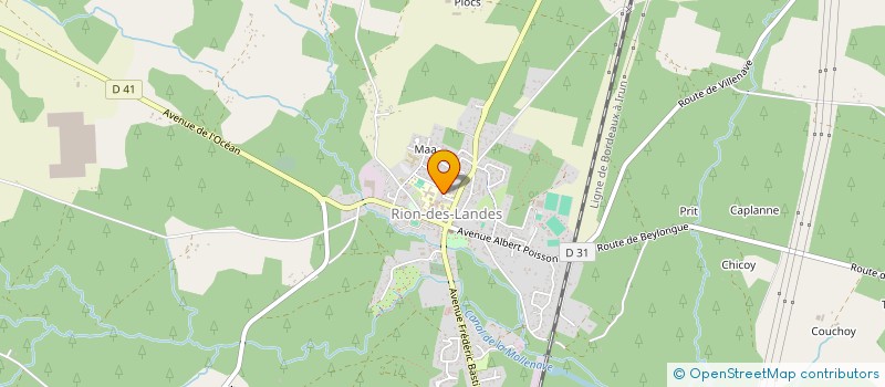 localisation de l'entreprise COLLEGE MARIE CURIE  RION-DES-LANDES