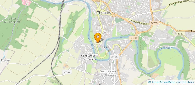 localisation de l'entreprise COLLEGE MARIE DE LA TOUR D'AUVERGNE  THOUARS