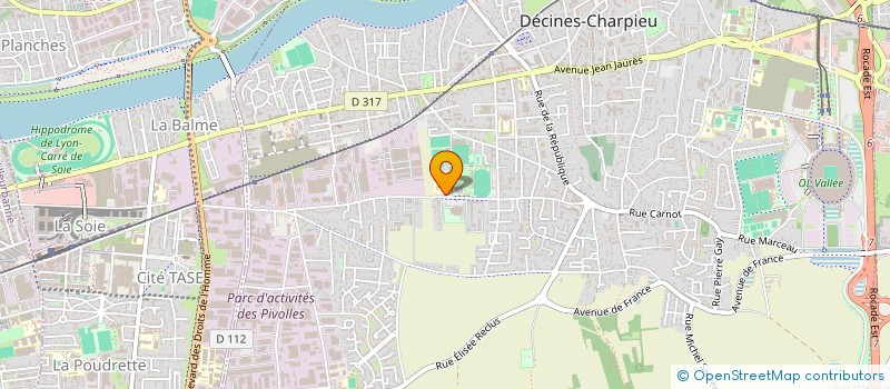 localisation de l'entreprise COLLEGE MARYSE BASTIE  DECINES-CHARPIEU