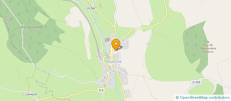localisation de l'entreprise COLLEGE MAURICE PESCHAUD à ALLANCHE