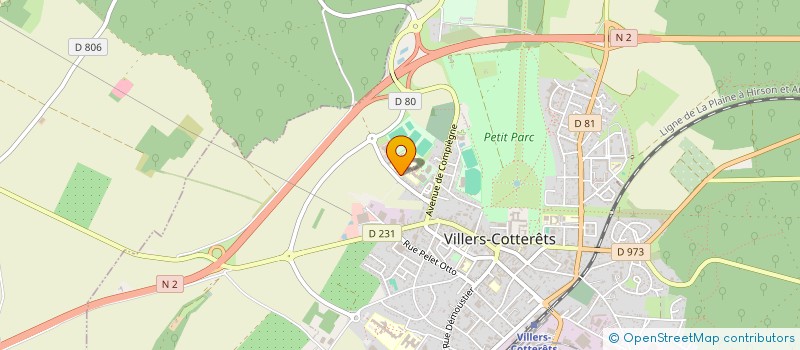 localisation de l'entreprise COLLEGE MAX DUSSUCHAL à VILLERS-COTTERETS