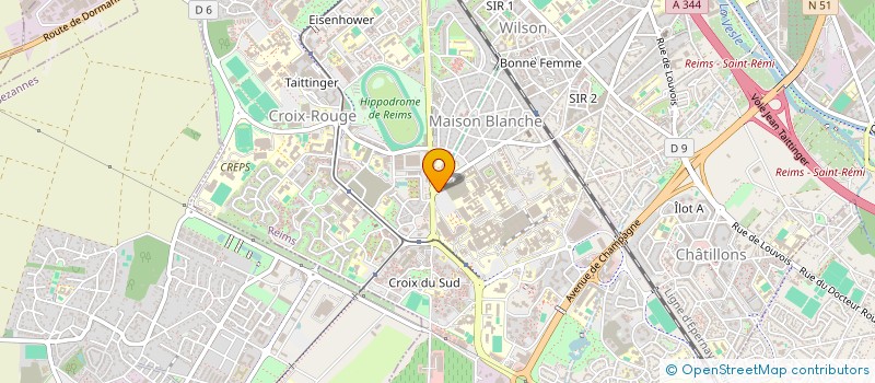 localisation de l'entreprise COLLEGE NATIONAL DE BIOCHIMIE ET BIOLOGIE MOLECULAIRE MEDICALES  REIMS