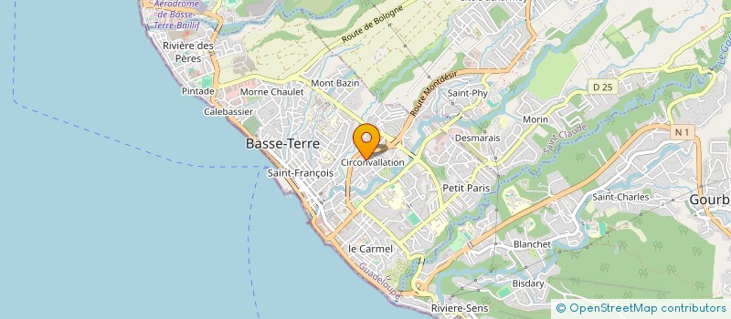 localisation de l'entreprise COLLEGE NATIONALISE BEBIAN à BASSE TERRE