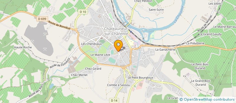 localisation de l'entreprise COLLEGE NATIONALISE MAURICE GENEVOIX à CHATEAUNEUF-SUR-CHARENTE