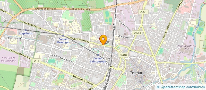 localisation de l'entreprise COLLEGE NATIONALISE PFEFFEL à COLMAR