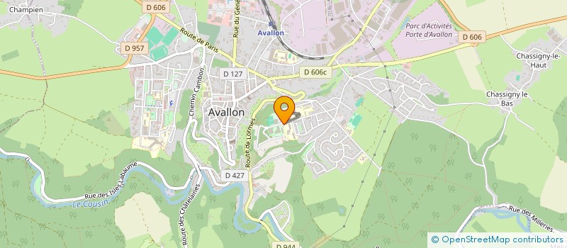 localisation de l'entreprise COLLEGE PARC DES CHAUMES  AVALLON