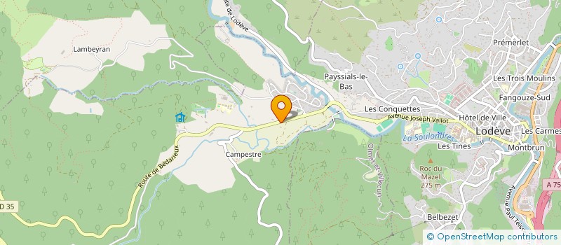 localisation de l'entreprise COLLEGE PAUL DARDE  LODEVE