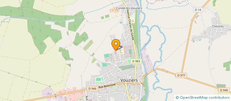 localisation de l'entreprise COLLEGE PAUL DROUOT  VOUZIERS