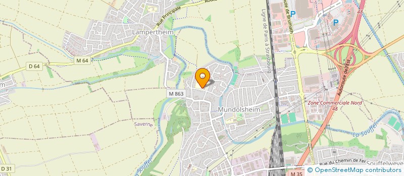 localisation de l'entreprise COLLEGE PAUL-EMILE VICTOR  MUNDOLSHEIM