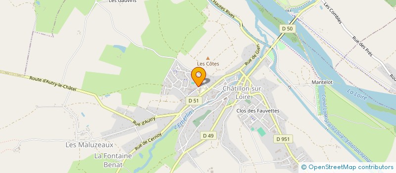 localisation de l'entreprise COLLEGE PIERRE DEZARNAULDS à CHATILLON-SUR-LOIRE