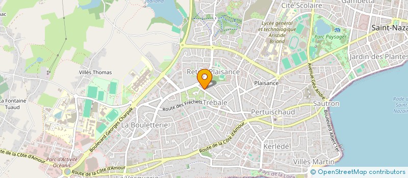 localisation de l'entreprise COLLEGE PIERRE NORANGE  SAINT-NAZAIRE