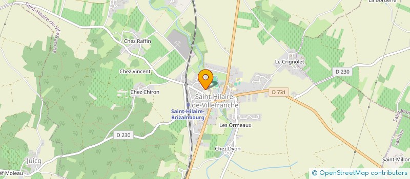 localisation de l'entreprise COLLEGE RAYMOND BOUYER  SAINT-HILAIRE-DE-VILLEFRANCHE