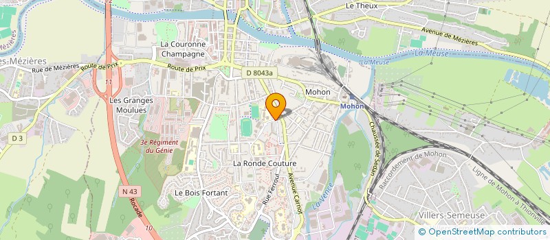 localisation de l'entreprise COLLEGE ROGER SALENGRO  CHARLEVILLE-MEZIERES