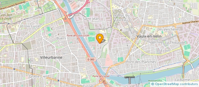 localisation de l'entreprise COLLEGE SIMONE LAGRANGE  VILLEURBANNE