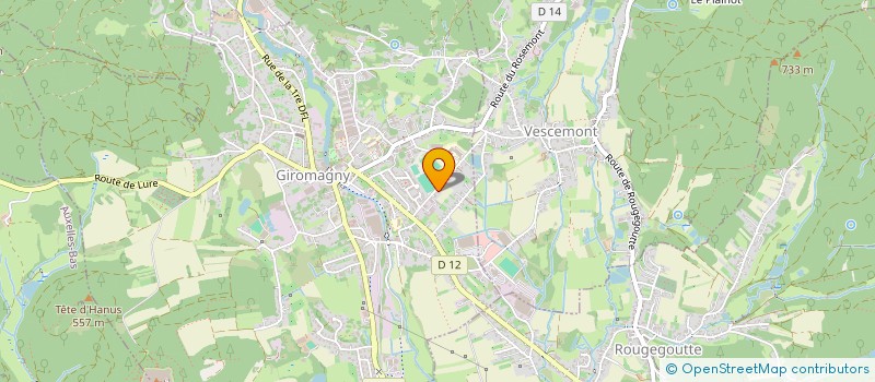 localisation de l'entreprise COLLEGE VAL DE ROSEMONT  GIROMAGNY