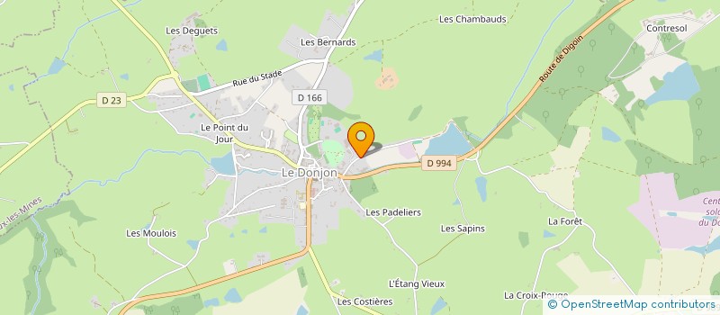 localisation de l'entreprise COLLEGE VICTOR HUGO à LE DONJON