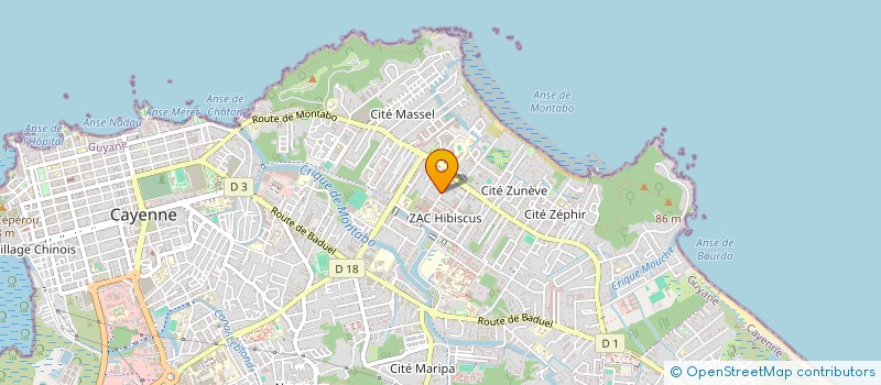 localisation de l'entreprise COLLERY INVEST  CAYENNE