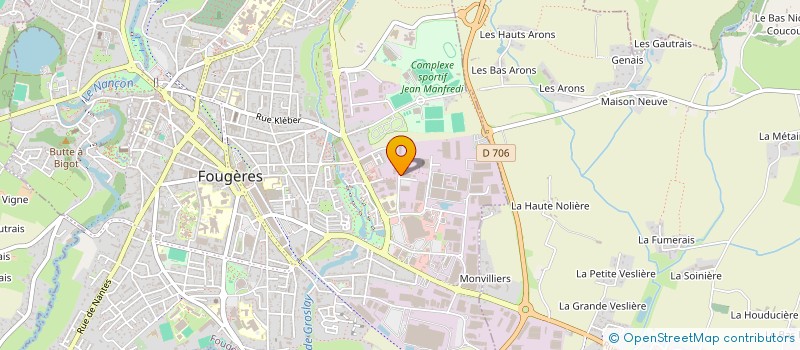 localisation de l'entreprise COLLET DEMENAGEMENTS à FOUGERES