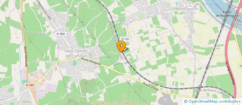 localisation de l'entreprise COLLIN TOITURE  SAINT-GENIES-DE-COMOLAS