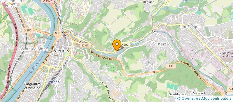 localisation de l'entreprise COLLINE ET RIVIERE  VIENNE