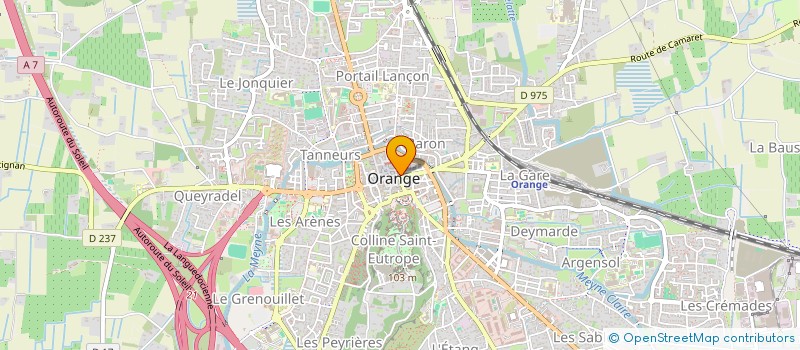 localisation de l'entreprise COLLINES DIFFUSION à ORANGE