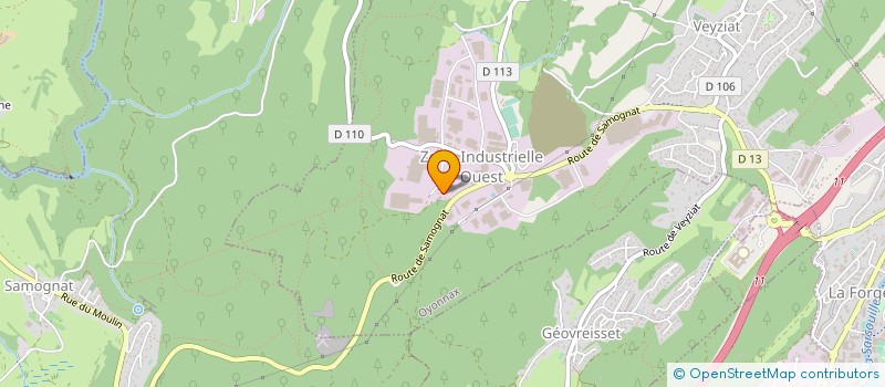 localisation de l'entreprise COLLOMB MECANIQUE à OYONNAX