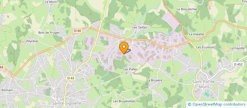 localisation de l'entreprise COLLY & MARTIN à SAINTE-SIGOLENE