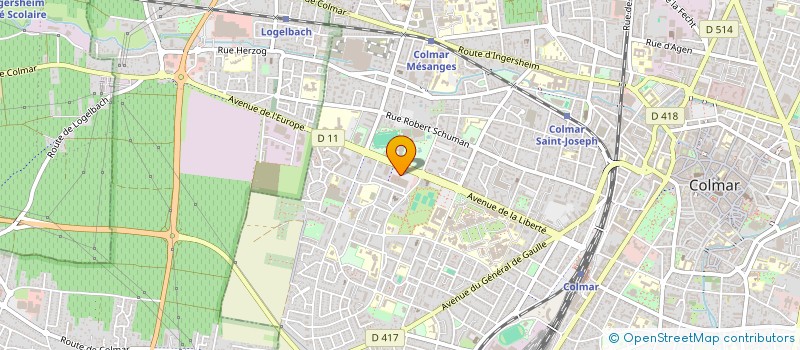 localisation de l'entreprise COLMAR AIDE A LA CREATION D'ENTREPRISE  COLMAR