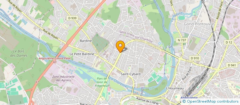 localisation de l'entreprise COLNET VIRGINIE à ANGOULEME