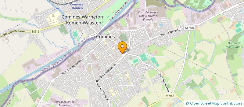 localisation de l'entreprise COLNOT SECURITE PLUS à COMINES