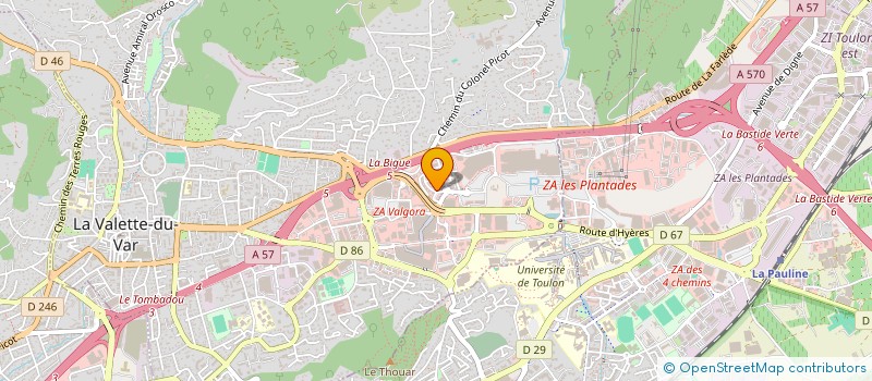 localisation de l'entreprise COLO à LA VALETTE DU VAR