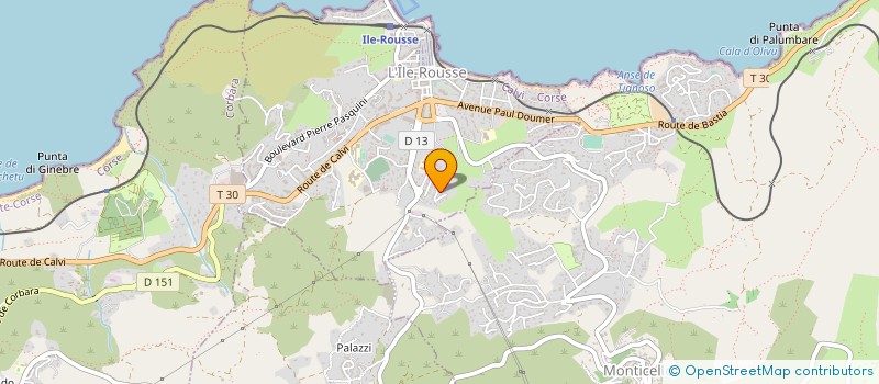 localisation de l'entreprise COLODIS à L'ILE ROUSSE