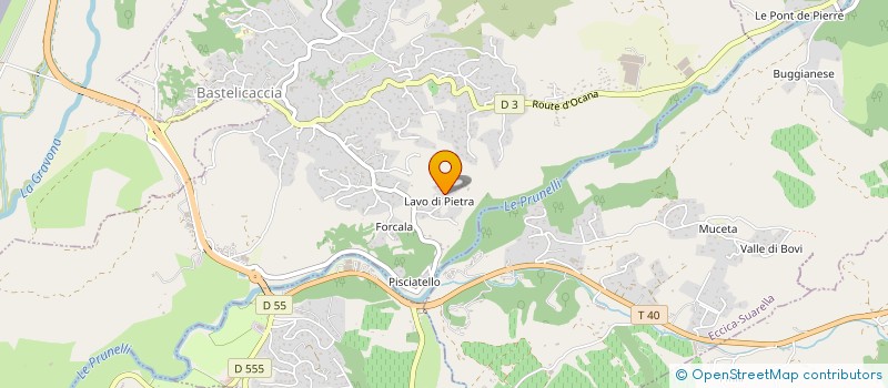 localisation de l'entreprise COLOMBANI TRANSPORTI à BASTELICACCIA