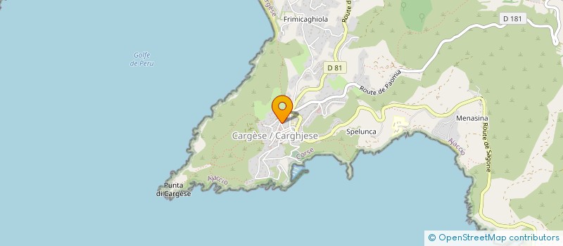 localisation de l'entreprise COLOMBARA à CARGESE