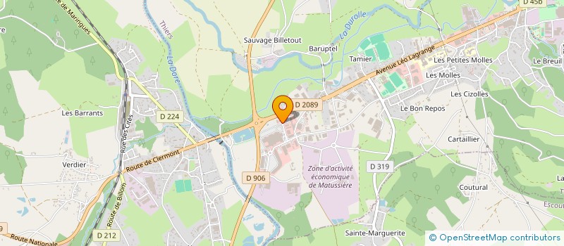 localisation de l'entreprise COLOMBE  THIERS