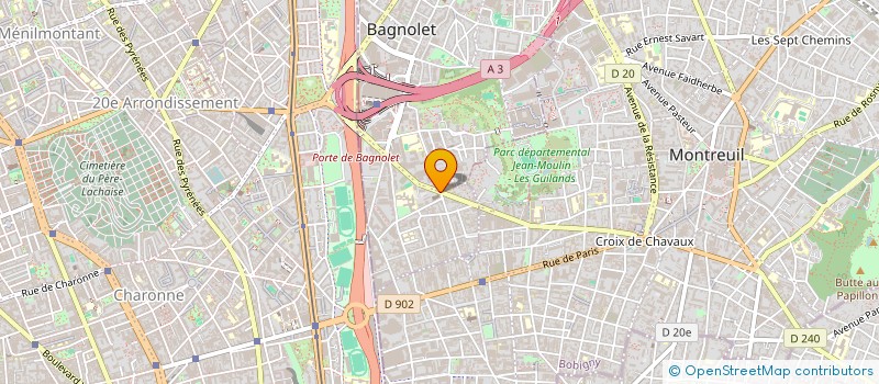 localisation de l'entreprise COLON VACANC HIRONDEL COUTUR 4 à BAGNOLET