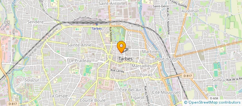 localisation de l'entreprise COLONIE VACANC OEUVR ENFANT HP  TARBES