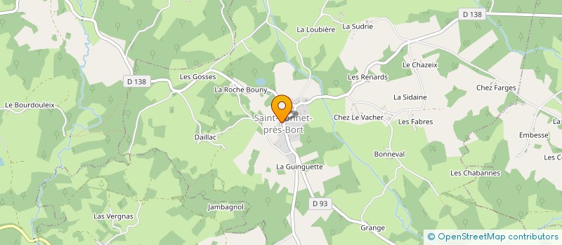 localisation de l'entreprise COLOR MUSIC 19  SAINT-BONNET-PRES-BORT