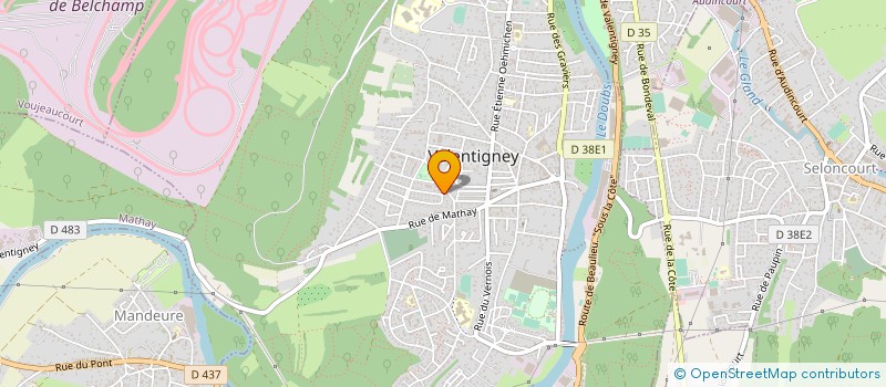 localisation de l'entreprise COLOR'Y à VALENTIGNEY