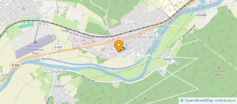 localisation de l'entreprise COLORBAT  ROCHE-LEZ-BEAUPRE