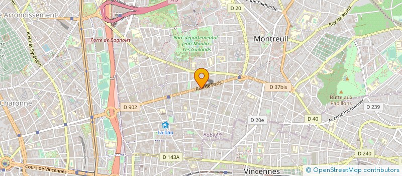 localisation de l'entreprise COLORDREAM à MONTREUIL