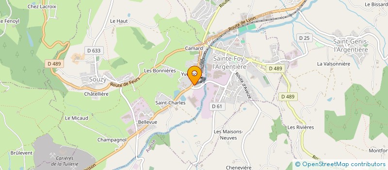 localisation de l'entreprise COLORGAM S à SAINTE FOY L'ARGENTIERE