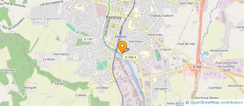 localisation de l'entreprise COLORIA à PONTIVY