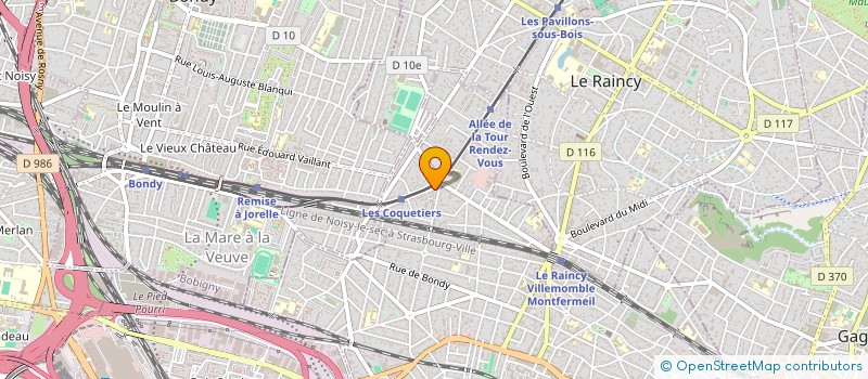 localisation de l'entreprise COLORISTE PARIS ACTIVITE  VILLEMOMBLE