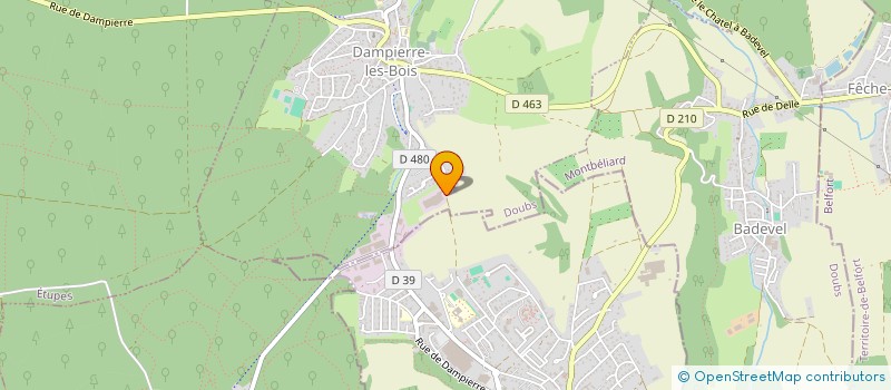 localisation de l'entreprise COLORPACK DISTRIBUTION FRANCE à DAMPIERRE-LES-BOIS