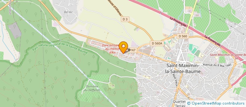 localisation de l'entreprise COLORSTYLE à SAINT-MAXIMIN-LA-SAINTE-BAUME