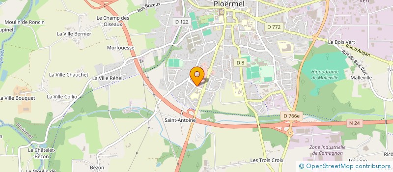 localisation de l'entreprise COLPE  PLOERMEL