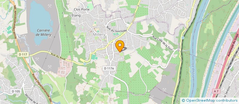 localisation de l'entreprise COLUX 1  MILLERY