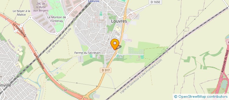 localisation de l'entreprise COLY TRANSPORT à LOUVRES